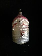 RARE Antique Mercury German Glass Girl With Bug Insect Basket Christmas Ornament picture