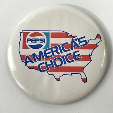 Vintage 1980's Pepsi Large Pinback Button America's Choice 3