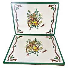 MIKASA ☆ Holiday Season Corkboard Placemats ☆ Made in England ☆ Set of 2 picture
