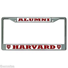 HARVARD ALUMNI METAL CAR CHROME LICENSE PLATE FRAME  MADE IN USA picture