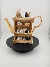 Paul Cardew Cats on Welsh Dresser Teapot Colourbox 1997 picture