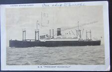 1929 RPPC S.S. President Roosevelt Steamship Sailing to Europe Grove City OH picture