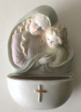 VINTAGE Napco HOLY WATER FONT VIRGIN MARY MADONNA BISQUE PORCELAIN CATHOLIC picture