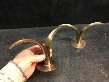 Ystad Brass Metal Pair of  Candlesticks Made In Sweden 3/4in Tapper Candle picture