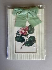 New ANNA GRIFFIN Writing Papers Green Ribbon Embellished 50 sheet NOTE PAD picture