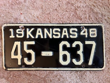 1948 Kansas License Plate picture