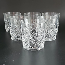 Beautiful vintage set of 6 Crystal Whisky Tumblers. 7oz picture