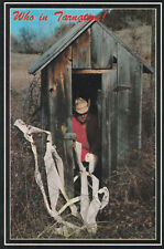 Outhouse Cowboy Toilet Paper Tarnation Trees Meadow  Old West Comedy Postcard picture