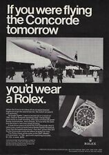 Vintage 1970 Rolex Oyster GMT-Master Chronometer Concorde Original Ad 324 picture
