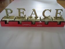 Peace 5 Count Christmas Stocking Holder Set Gold Target Wondershop New picture