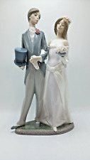 VINTAGE LLADRO #1404 BRIDE AND GROOM MATRIMONY PORCELAIN FIGURINE 12.5 