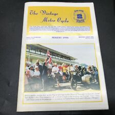 OFFICIAL JOURNAL THE VINTAGE MOTORCYCLE CLUB MAGAZINE AUGUST 1996 BURTON PARADE picture