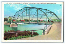 c1920's Port Jervis Bridge Over The Delaware Connecting NY State Postcard picture