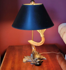 Chapman MCM Brass Koi Fish Ram Horn Table Lamp RARE picture