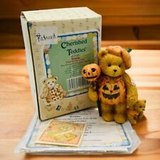 1993 Enesco Cherished Teddies Breanna Figurine Teddy Bear Pumpkin Patch # 617180 picture