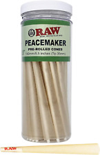 RAW Cones Classic Peacemaker: 25 Pack - Extra Large Pre Rolled Cones Rolling Pap picture