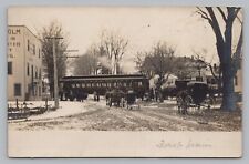 First Train to Marion New York NY, N&M Railroad, c1905 RPPC Postcard  P6 picture