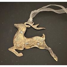 2013 Lunt Winter Wonder Collection Etruscan Silver Reindeer Ornament picture