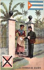 CUBAN Mailman - RARE 1900’s Postman delivering Mail in Cuba - Correo  picture