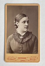 Antique Victorian CDV Photo Beautiful Woman Pretty Lady Slovenia Sweden picture