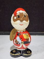 Large Vintage Porcela Traditions 'N' Stone Santas Wish List African American picture