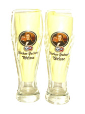 2 Bischoff Konigsbrau Schwarz Fischer Pschorr 0.3L Weizen German Beer Glasses picture