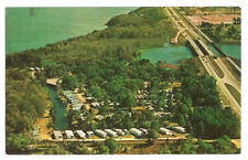 Tavares Florida Fl Postcard Palm Garden Fish Camp Aerial View picture