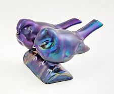 Zsolnay Eosin Pair of Tit Birds Figurine Beautiful Color picture
