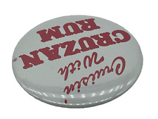 Vintage Cruzan Rum Button White Red 2