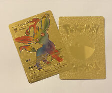 Leafeon VMAX Rainbow Golden Card Gold Custom Card picture