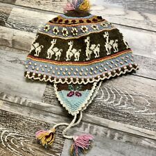 Peruvian Andean Mountain - Handmade Shaman Chullo Hat with Llama Design picture