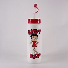 Vintage 1991 Betty Boop N.J. Croce White & Red Water Bottle Cup w/Straw picture
