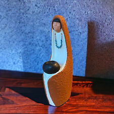 Vintage Jobeth Maize Zuni Artist Signed Figural Sculpture w/ Turquoise Necklace picture