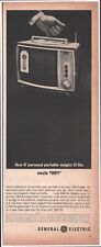 1964 GE Portable Television General Electric TV Vintage Magazine Print Ad picture