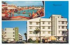 Miami Beach FL The Bancroft Hotel Motel Apartments Collins Ave. Postcard Florida picture