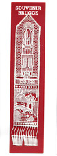Bruges Belgium Lace Bookmark Bridge Swans Belgian Souvenir Belfry Halle Gifts picture