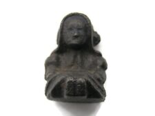 Religious Female Figurine Vintage Black Metal picture