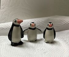 Vintage Miniature Penguins Mom And two Lot of 3 Ceramic picture