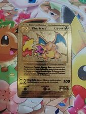 1995 Metal Gold Dragon Pokemon Card 1st Edition / Gold Metal Charizard Card picture