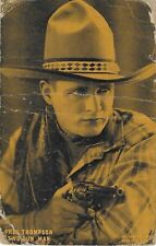 EXHIBIT ARCADE WESTERN CARD 1920's FRED THOMPSON TWO-GUN MAN RARE CARD picture