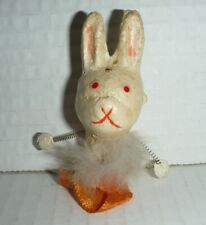 Vintage Bunny Rabbit Easter Christmas Ornament Paper Mache? Plaster? Japan picture