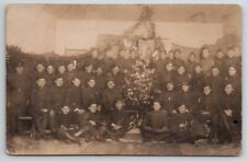 Bulgaria WW1 Soldiers Christmas Celebration Tree Musicians Photo  Postcard Q26 picture