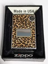 ZIPPO 2011 LEOPARD CHEETAH PRINT POLISHED CHROME LIGHTER SEALED IN BOX R419 picture