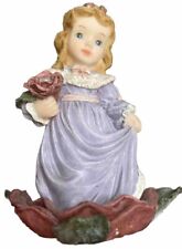 Vintage Purple Pageant Girl Roses Figurine picture