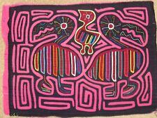 Vintage MOLA Birds ---Handcrafted Panama Kuna Indians Folk Art Textile Unframed picture