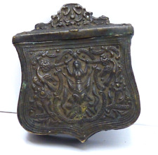 Unique Antique Ottoman Turkish Brass Cartridge Powder Ornate Box For Belt picture