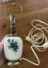 Antique Augarten Porcelain Table Mini Lamp Maria Theresia Green Rose Vienna picture