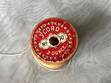 Vintage Barbour Thread Barbour 3 Cord Machine Thread Linen Wooden Spool picture