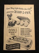 1950’s Sylvania Light Bulbs Egg Carton Magazine Print Ad picture