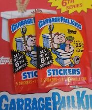 Vintage 1986 Topps Garbage Pail Kids 6th Series Wax Packs Lot Of Two Sealed picture
